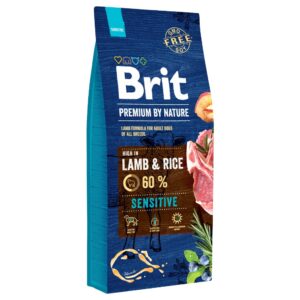 2x15kg Miel și orez Sensitive Brit Premium Hrană uscată câini