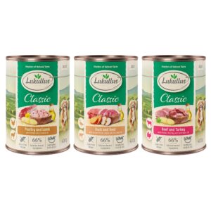 6x300g Conserve Adult Lukullus Hrană umeda fără cereale câini