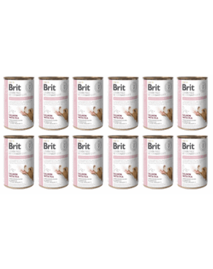 BRIT Veterinary Diet Hypoallergenic Salmon&Pea pentru caini cu alergie 12×400 g hrana dietetica