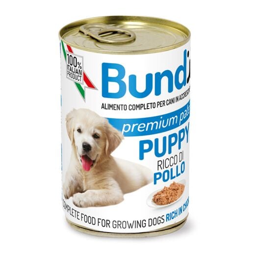 BUNDY, Conserva pentru catei, cu pui 400g