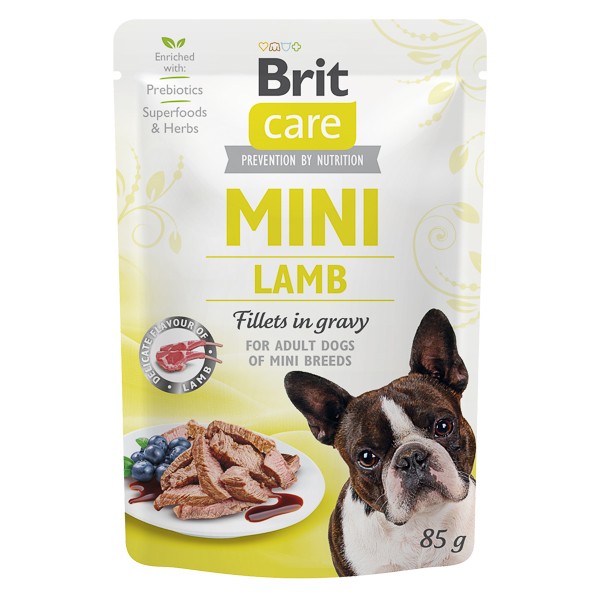 Brit Care Dog Mini Lamb Fillets in Gravy 85 g, Set 5 X 75 gr