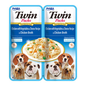 Churu Dog Twin Pui cu Legume si Branza in Supa de Pui