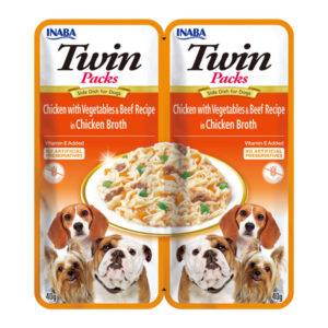 Churu Dog Twin Pui cu Legume si Vita in Supa de Pui