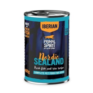 Hrană umedă pentru câine Nordic Sealand, Primal Spirit, cu porc și pește, 400 g