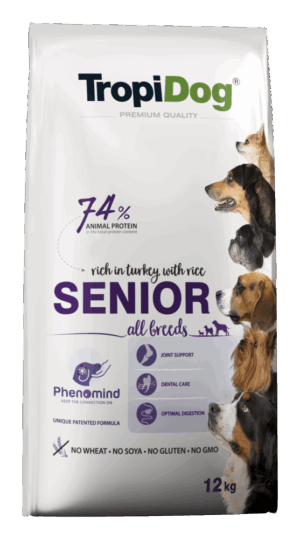 Hrana uscata pentru caini TropiDog,Premium SENIOR, 12kg