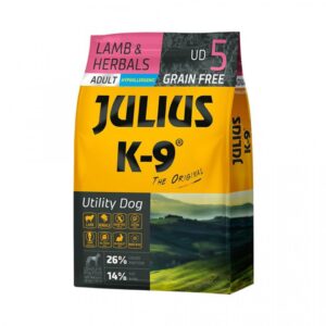 Julius K9 Adult Utility Dog – Hrana uscata super-premium, hipoalergenica – Miel si Ierburi – 10kg