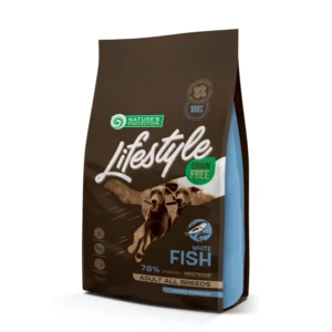Nature s Protection Lifestyle Grain Free Adult Dog All Breed cu Peste Alb