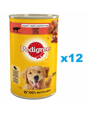 PEDIGREE Adult Conserve caine adult, cu vita si ficat in aspic 12x1200g