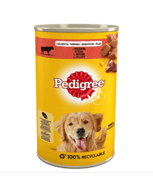 PEDIGREE Hrana umeda pentru caini adulti, cu vita si ficat in aspic 1200 g