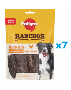 PEDIGREE Ranchos Jerkies 7x180g fasii de carne pentru caini
