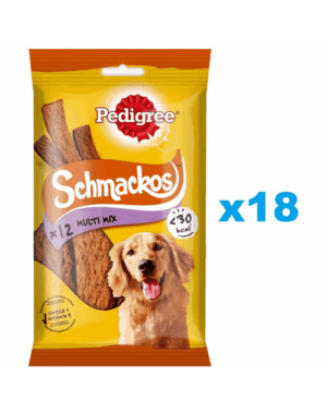 PEDIGREE Schmackos Multi Mix 18×86 g recompense cu vita pentru caini