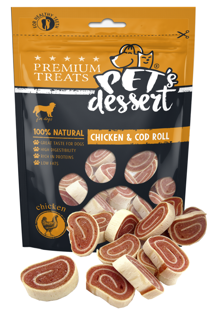 Pet s Desert Dog ChickenCod Roll 80g LSC-37