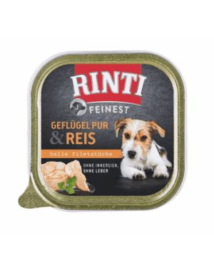 RINTI Feinest Poultry Pure&Rice pasare si orez pentru caini 150 g
