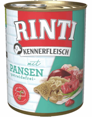RINTI Kennerfleisch Hrana umeda pentru caini adulti, cu rumen 800 gr