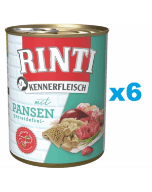 RINTI Kennerfleisch Rumen conserva hrana caine adult 6×800 g cu rumen