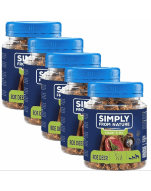 SIMPLY FROM NATURE Smart Bites Dog training treats 5×130 g din caprioara