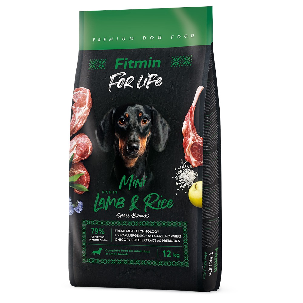 2x12kg Miel & orez Mini Dog For Life Fitmin Hrană uscată câini