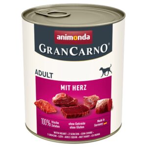 6x800g Inimă GranCarno Original Adult Animonda Hrană umedă câini
