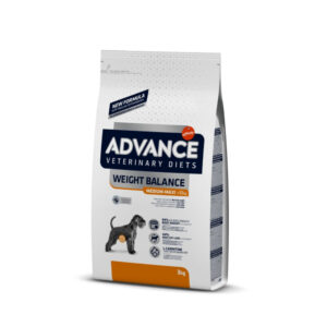 ADVANCE Veterinary Diets Weight Balance Medium/Maxi, M-XL, dietă veterinară câini, hrană uscată, obezitate ADVANCE Veterinary Diets Weight Balance Medium/Maxi, M-L, dietă veterinară câini, hrană uscată, obezitate, 3kg