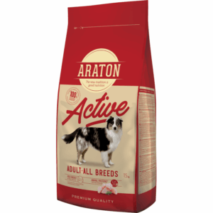 ARATON Active, XS-XL, Pasăre, hrană uscată câini, activitate intensă, 15kg