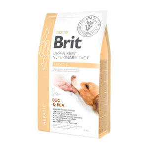 BRIT VD Hepatic, XS-XL, Ou, dietă veterinară, hrană uscată fără cereale câini, sistem hepatic, 2kg