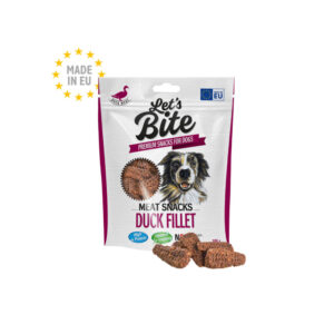 BRIT Let’s Bite Meat Snacks Duck Fillet, XS-XL, Rață, punguță, resigilabil recompense fără cereale câini BRIT Let’s Bite Meat Snacks Duck Fillet, XS-XL, Rață, punguță recompense fără cereale câini, 80g