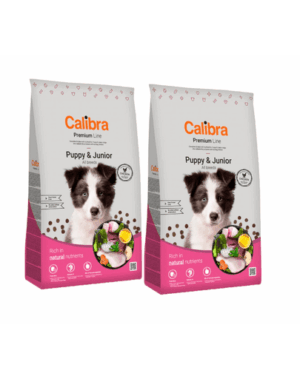 CALIBRA Dog Premium Line Puppy&Junior hrana uscata completa pentru caini juniori si caini tineri 24 kg (2 x 12 kg)