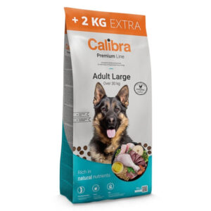 CALIBRA Premium Line Adult Large Breed, L-XL, Pui, hrană uscată câini, pachet economic, 14kg