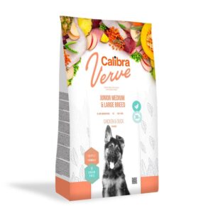 CALIBRA Verve GF Junior Medium & Large, M-XL, Pui și Rață, hrană uscată fără cereale câini junior, 12kg