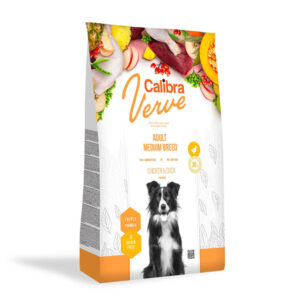 CALIBRA Verve GF Adult Medium Breed, M, Pui și Rață, hrană uscată fără cereale câini, 2kg