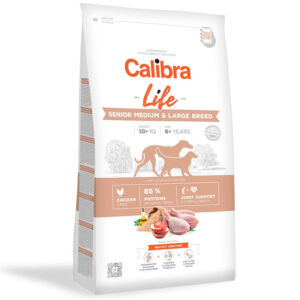 CALIBRA Life Senior Medium & Large, M-XL, Pui, hrană uscată conținut redus cereale câini senior, 12kg