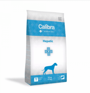 CALIBRA Veterinary Diets Hepatic, XS-XL, Somon, dietă veterinară, hrană uscată câini, sistem hepatic, 2kg