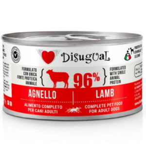 DISUGUAL Monoprotein, XS-XL, Miel, conservă hrană umedă monoproteică fără cereale câini, (pate), 150g