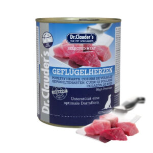 DR. CLAUDER’S Selected Meat, XS-XL, Inimi de Pui conservă hrană umedă câini, (în suc propriu), 800g
