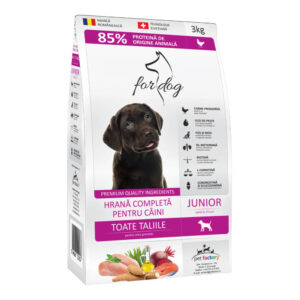 FOR DOG Junior, XS-XL, Pasăre, hrană uscată câini junior, 3kg