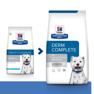 HILL’S Prescription Diet Derm Complete Mini, dietă veterinară câini, hrană uscată, afecțiuni dermatologice HILL’S Prescription Diet Derm Complete Mini, dietă veterinară câini, hrană uscată, piele & blana, 1kg