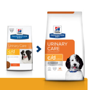 HILL’S Prescription Diet c/d Urinary + Weight Care, Pui, dietă veterinară câini, hrană uscată, afecțiuni urinare și controlul greutății HILL’S Prescription Diet c/d Urinary Care, Pui, dietă veterinară câini, hrană uscată, sistem urinar, 1.5kg