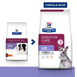 HILL’S Prescription Diet i/d Digestive Care Low Fat, Pui, dietă veterinară câini, hrană uscată, sensibilități digestive HILL’S Prescription Diet i/d Digestive Care Low Fat, Pui, dietă veterinară câini, hrană uscată, sistem digestiv, 12kg