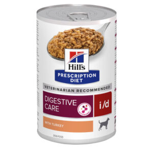HILL’S Prescription Diet i/d, XS-XL, Curcan, dietă veterinară, conservă hrană umedă câini, sistem digestiv, (pate), 360g