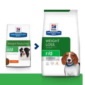 HILL’S Prescription Diet r/d Weight Loss, Pui, dietă veterinară câini, hrană uscată, scădere în greutate HILL’S Prescription Diet r/d Weight Loss, Pui, dietă veterinară câini, hrană uscată, metabolism (obezitate si diabet), 4kg