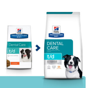HILL’S Prescription Diet t/d Dental Care, Pui, dietă veterinară câini, hrană uscată, afecțiuni dentare HILL’S Prescription Diet t/d Dental Care, Pui, dietă veterinară câini, hrană uscată, sensibilități dentare, 10kg