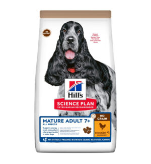 HILL’S SP No Grain, Senior, Pui, hrană uscată fără cereale câini, 14kg