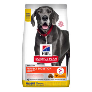 HILL’S SP Perfect Digestion Large Adult, Pui cu Orez Brun, hrană uscată câini, sensibilități digestive, 14kg