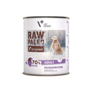 Hrana umeda pentru caini, adult, RAW PALEO, rata, Pachet 5 X 800 g