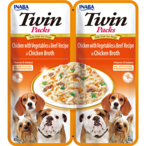 INABA Churu Dog Twin, XS-XL, Pui și Vită, hrană umedă fără cereale câini, (în supă) INABA Churu Dog Twin, XS-XL, Pui și Vită, plic hrană umedă fără cereale câini, (în supă), 80g