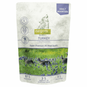 ISEGRIM, XS-XL, Curcan, plic hrană umedă monoproteică fără cereale câini, (în sos), 410g