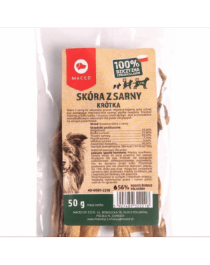 MACED 100% Natura Recompensa caini piele de caprioara 50 g