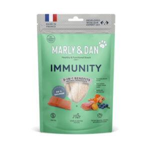 MARLY&DAN Immunity, XS-XL, Somon, punguță recompense funcționale fără cereale câini, sistem imunitar, 80g