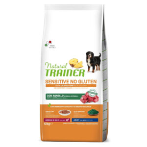 NATURAL TRAINER Speciality Nutrition Sensitive, M-XL, Miel, hrană uscată monoproteică câini, sistem digestiv, 12kg