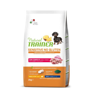 NATURAL TRAINER Speciality Nutrition Sensitive, XS-S, Iepure, hrană uscată monoproteică câini, sistem digestiv, 2kg
